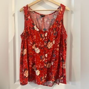 Red Floral Torrid Tank Top